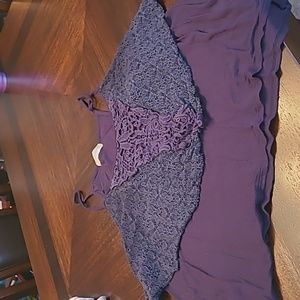 Tank with crochet overlay